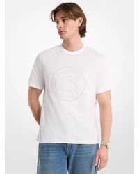 Michael Kors - Mk Logo Charm Cotton Jersey T-Shirt - Lyst