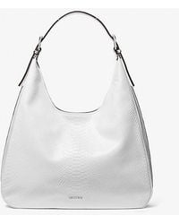 Michael Kors - Nolita Large Snake Embossed Leather Hobo Shoulder Bag - Lyst