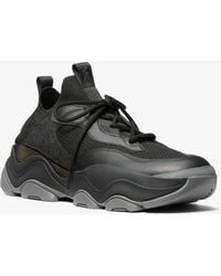 Michael Kors - Atlas Mixed-Media Trainer - Lyst