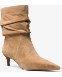 MICHAEL Michael Kors - Michael Kors Dawn Suede Ankle Boot - Lyst