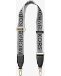 Michael Kors - Mk Logo Jacquard Bag Strap - Lyst