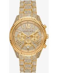 Michael Kors - Oversized Lexington Pavé-Tone Watch - Lyst