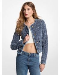 MICHAEL Michael Kors - Mk Needle Punch Denim Jacket - Lyst
