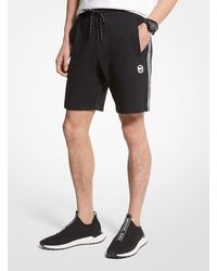 Michael Kors - Shorts in misto cotone con fettuccia con logo - Lyst