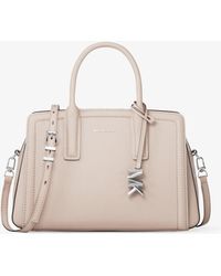 MICHAEL Michael Kors - Mk Laila Small Pebbled Leather Satchel - Lyst