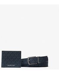 Michael Kors - Signature Logo Wallet And Belt Gift Set - Lyst