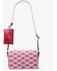 Michael Kors - Vincent Small Logo Jacquard Crossbody Bag With Card Case - Lyst