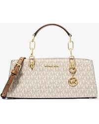 MICHAEL Michael Kors - Mk Cynthia Small Signature Logo Satchel - Lyst