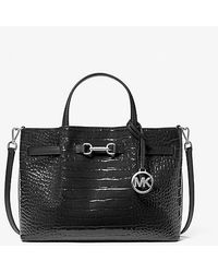 Michael Kors - Carson Medium Crocodile Embossed Satchel - Lyst