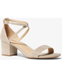 Michael Kors - Mk Serena Flex Glitter Chain-Mesh Sandal - Lyst