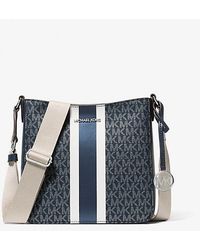 Michael Kors - Jet Set Small Signature Logo Stripe Crossbody Bag - Lyst