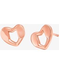 Michael Kors - Mk Precious Metal-Plated Sterling Heart Stud Earrings - Lyst