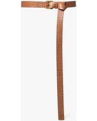 Michael Kors - Jodi Crocodile Embossed Leather Belt - Lyst