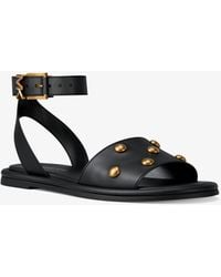 Michael Kors - Rosetta Studded Leather Sandal - Lyst
