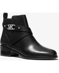 Michael Kors Kincaid Leather Ankle Boot 