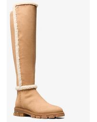 Michael Kors Winnie Faux Shearling Boot in Black | Lyst