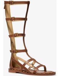 Michael Kors - Mk Noa Studded Leather Gladiator Sandal - Lyst
