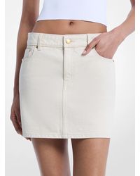 Michael Kors - Denim Mini Skirt - Lyst