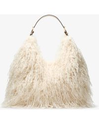 MICHAEL Michael Kors - Mk Nolita Large Faux Shearling Shoulder Bag - Lyst