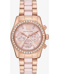Michael Kors - Mk Lexington Pavé-Tone And Ceramic Watch - Lyst