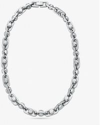 Michael Kors - Astor Large Precious Metal-plated Brass Link Necklace - Lyst
