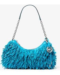 Michael Kors - Nolita Medium Fringed Leather Pochette - Lyst