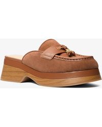 Michael Kors Outlet - Mk Zoe Suede Mule - Lyst