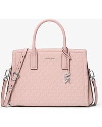 Michael Kors - Mk Laila Medium Signature Logo Satchel - Lyst