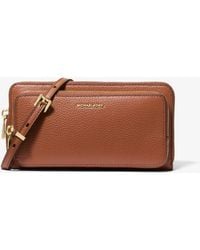 MICHAEL Michael Kors - Mk Jet Set Large Pebbled Leather Convertible Crossbody Bag - Lyst