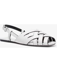 MICHAEL Michael Kors - Mk Irene Woven Leather Slingback Sandal - Lyst
