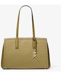 Michael Kors - Mk Laila Medium Signature Logo Tote Bag - Lyst