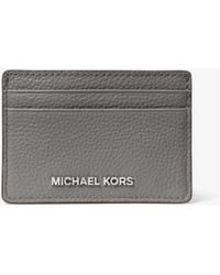 MICHAEL Michael Kors - Mk Pebbled Leather Card Case - Lyst