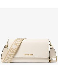 Michael Kors - Jet Set Large Leather Crossbody Bag - Lyst