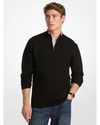 Michael Kors - Wool Blend Quarter-Zip Sweater - Lyst