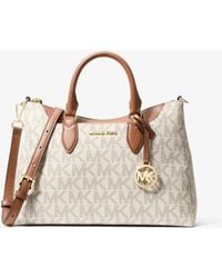 Michael Kors Outlet - Mk Austen Small Signature Logo Satchel - Lyst
