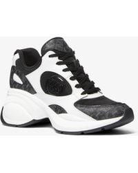 MICHAEL Michael Kors - Zuma Empire Signature Logo And Mesh Trainer - Lyst