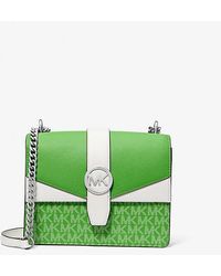 Michael Kors - Greenwich Small Color-Block Signature Logo Crossbody Bag - Lyst