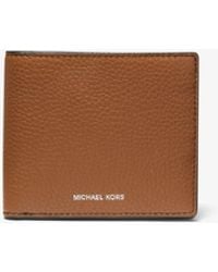 Michael Kors - Mk Hudson Pebbled Leather Billfold Wallet - Lyst