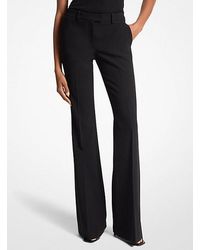 Michael Kors - Haylee Stretch Pebble Crepe Flared Trousers - Lyst