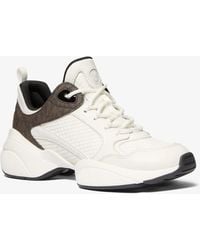 MICHAEL Michael Kors - Mk Bowie Mesh And Signature Logo Trainer - Lyst
