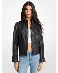 MICHAEL Michael Kors - Mk Leather Jacket - Lyst