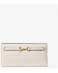 Michael Kors - Carson Large Crocodile Embossed Wallet - Lyst