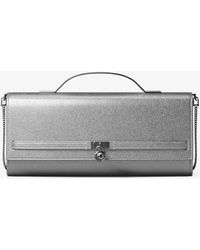 MICHAEL Michael Kors - Mk Hamilton Moderne Medium Metallic Leather Convertible Clutch - Lyst