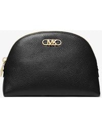 Michael Kors - Mk Empire Large Pebbled Leather Travel Pouch - Lyst