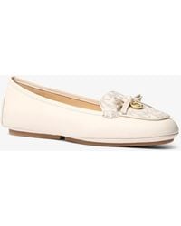MICHAEL Michael Kors - Mk Wendy Leather And Signature Logo Moccasin - Lyst