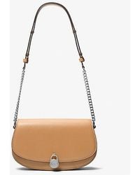Michael Kors - Mila Medium Leather Messenger Bag - Lyst