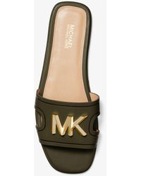 michael kors cortlandt embellished leather slide