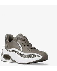 Michael Kors - Mk Toni Mixed-Media Trainers - Lyst