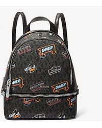 Michael Kors - Rhea Extra-Small Printed Signature Logo Backpack - Lyst