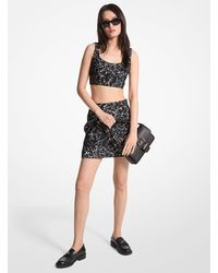 MICHAEL Michael Kors - Mk Palm Lace Mini Skirt - Lyst